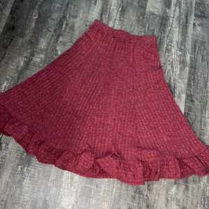 Cranberry Stretch Knit mermaid skirt Large